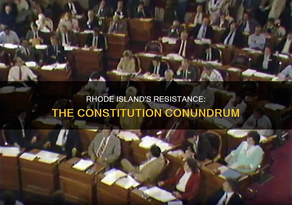 why did rhode island not sign the constitution