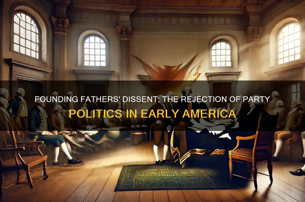 why did the founding fathers opopose party politics