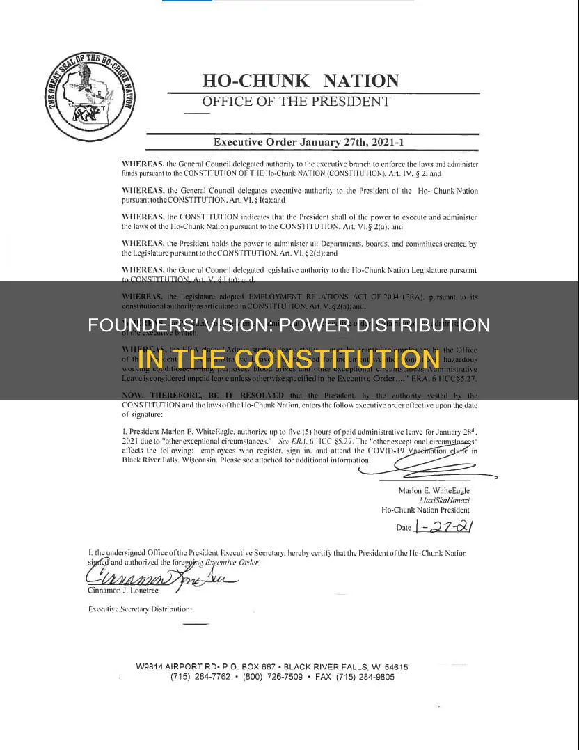 why did the framers distribute power in the constitution