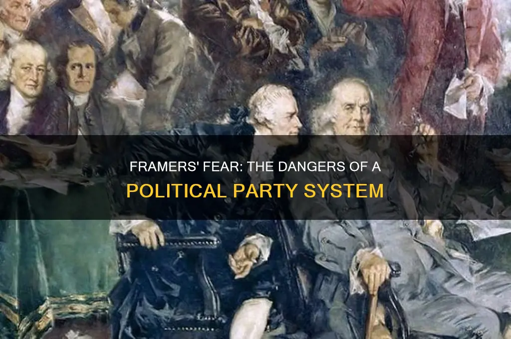 why did the framers fear a political party system