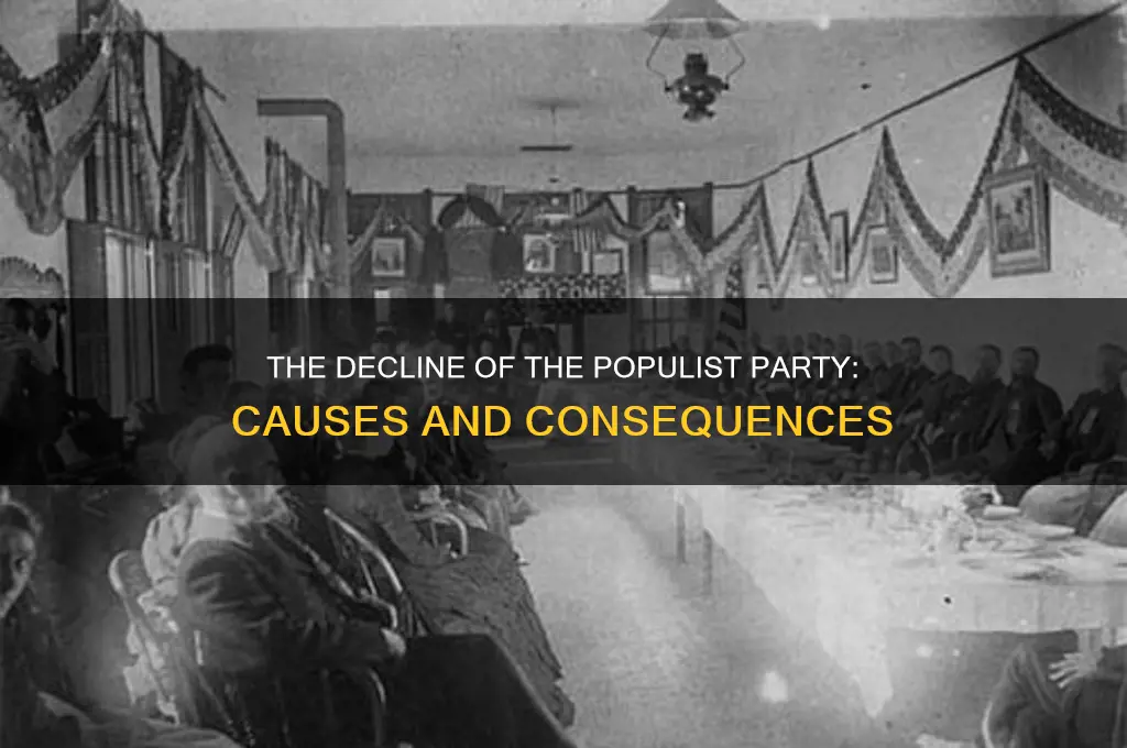 why did the populist party fade from the political spectrum