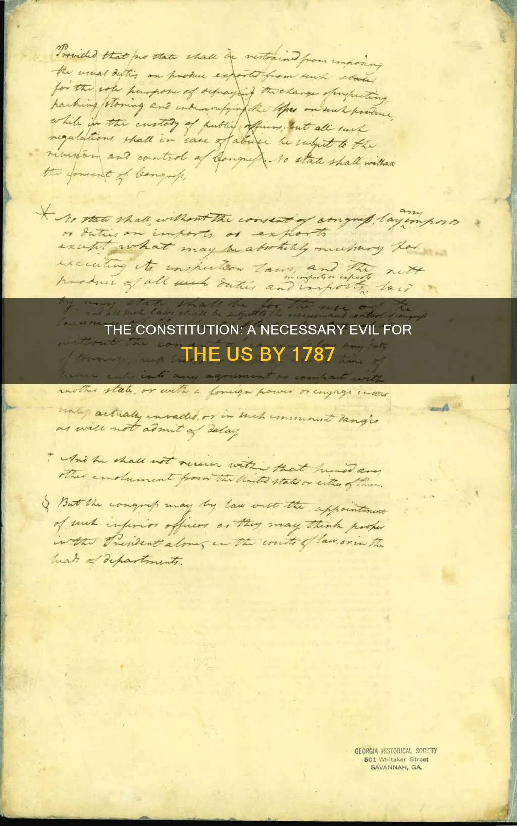 why did the us need the constitution by 1787