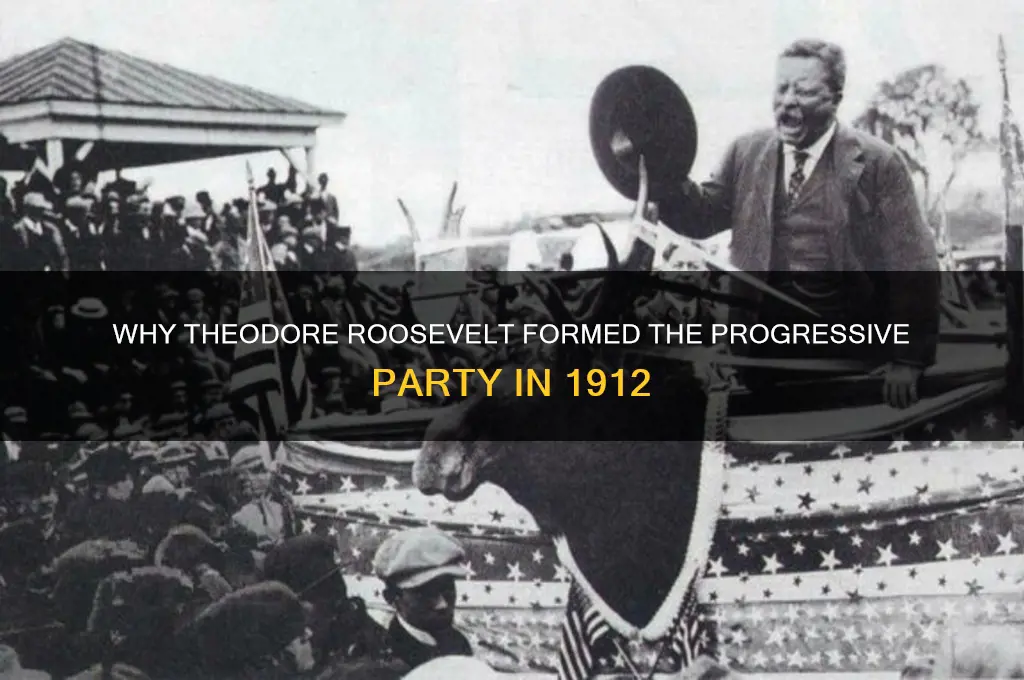 why did theodore roosevelt created his own political party