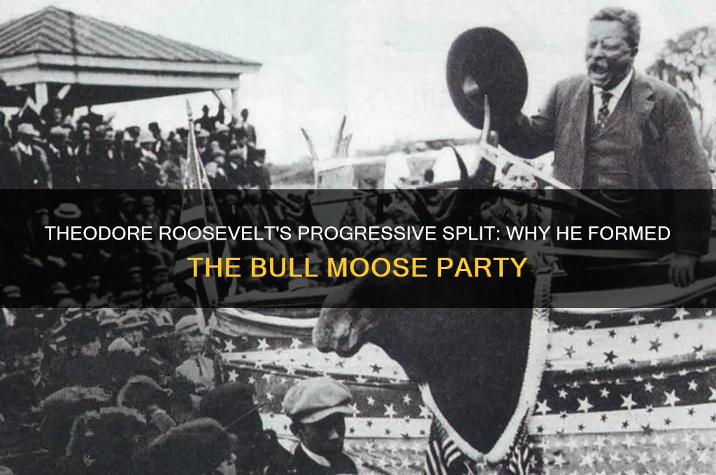 why did theodore roosevelt start his own political party