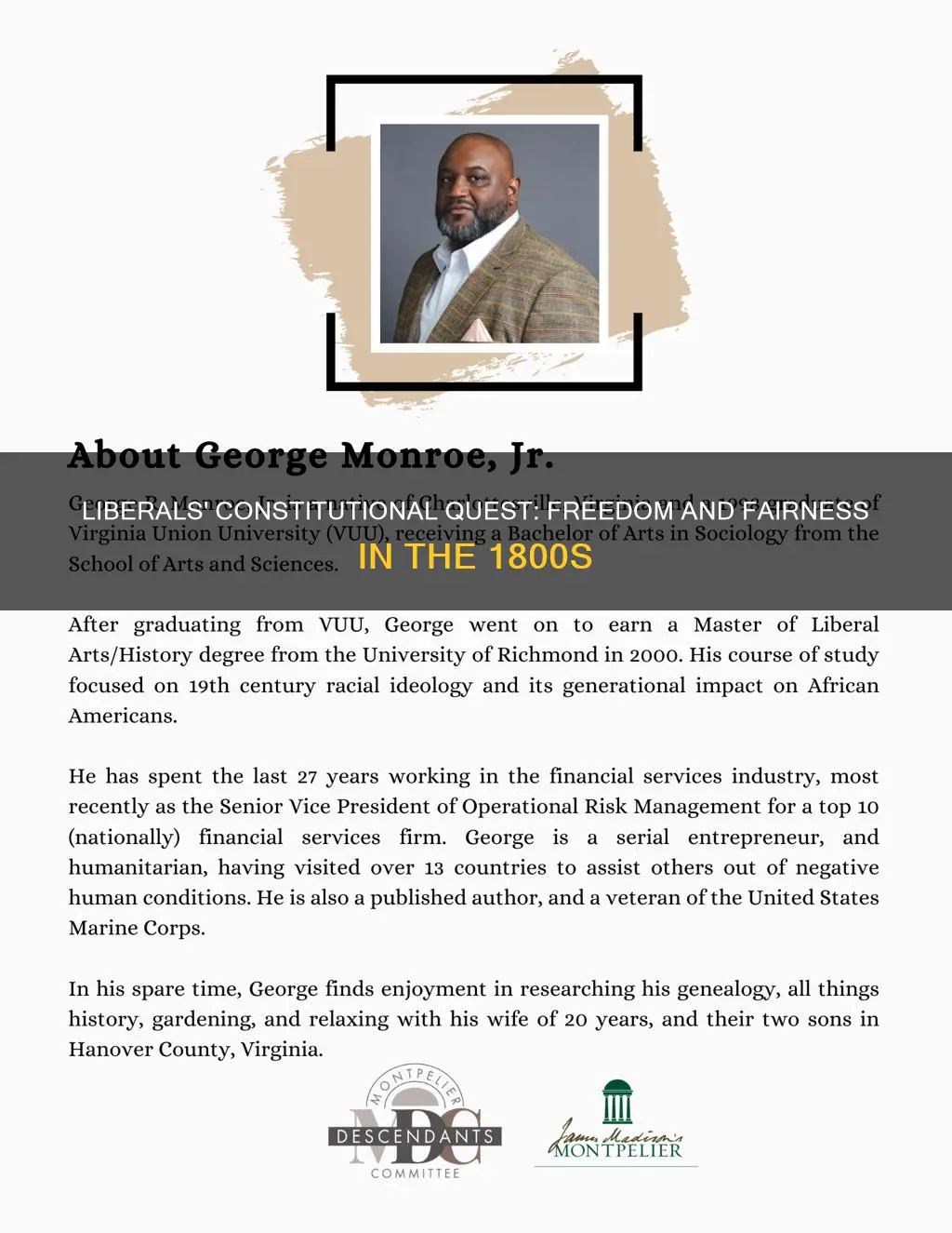 why did they liberals in the 1800