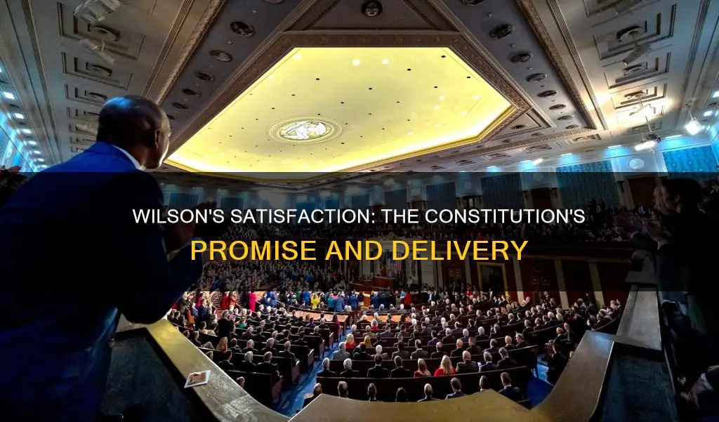 why did wilson seem satisfied with the constitution