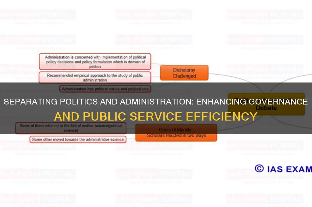 why didvide politics and administration