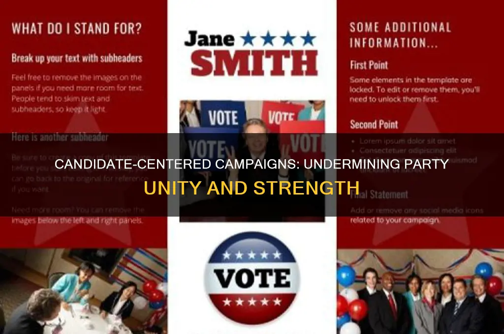 why do candidate centered campaigns weaken political parties