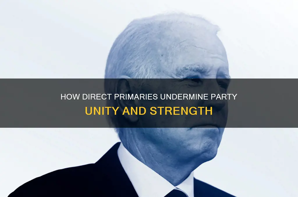why do direct primaries weaken political parties
