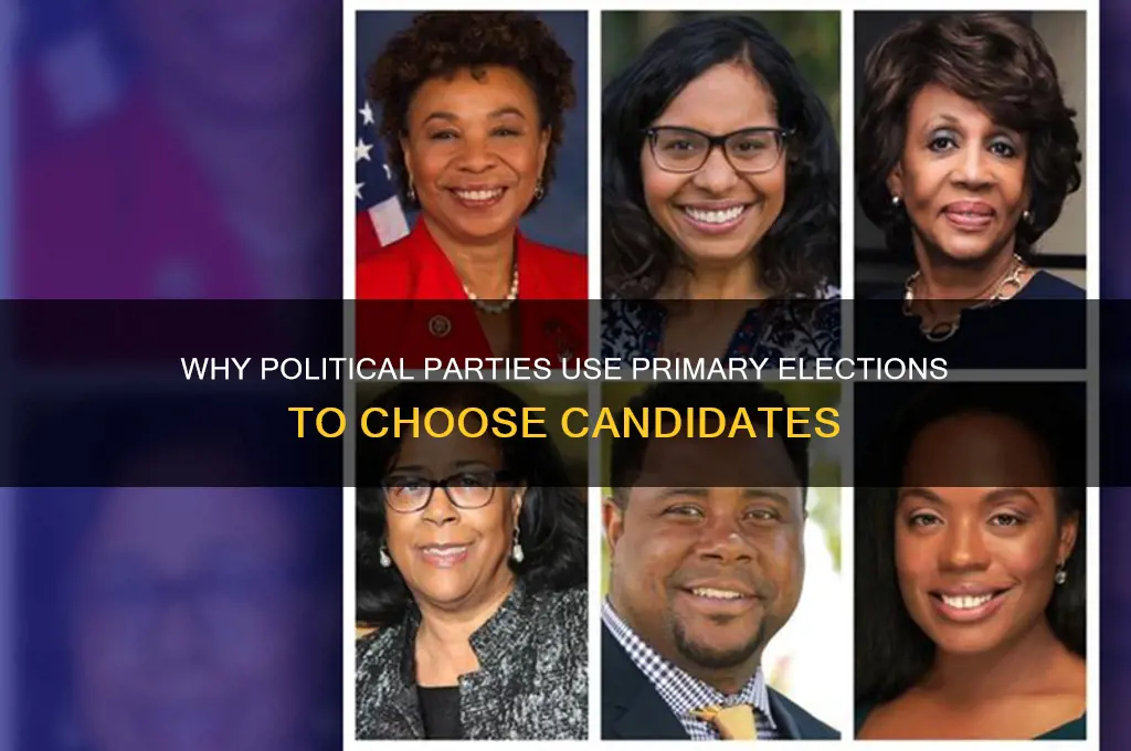 why do political parties hold primary elections