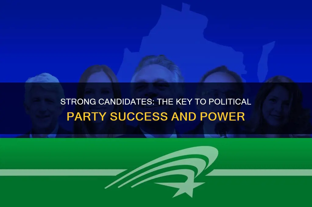 why do political parties want strong candidates