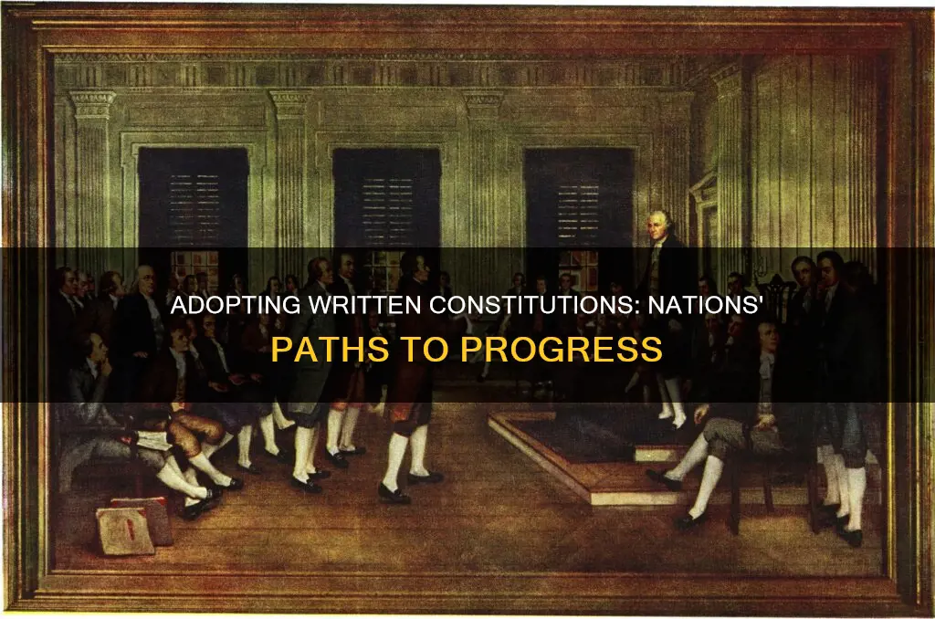 why do some countries adopt written constitution