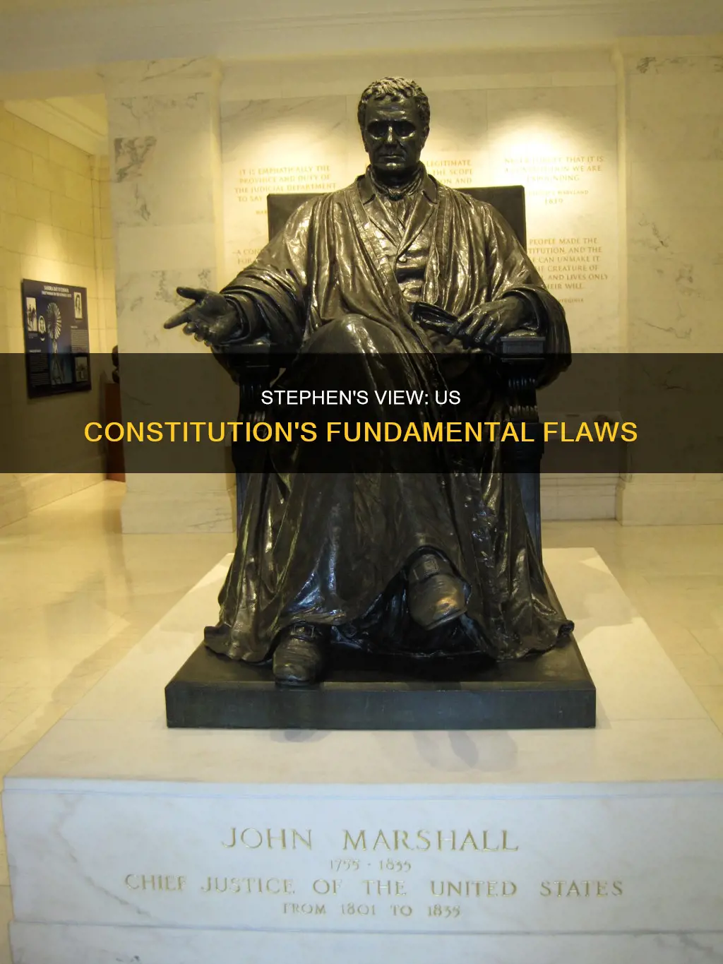 why does stephens believe the us constitution in fundamentally flawed