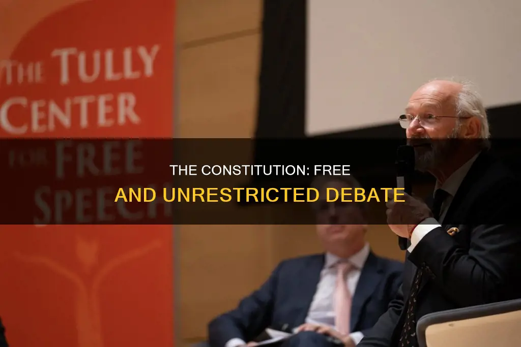 why does the constitution provide for free and unlimited debate