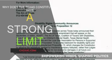 Texas Constitution: Strong Limits, Why?