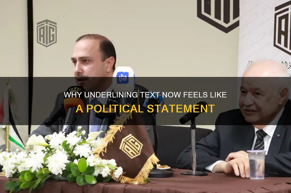 why does underline feel political