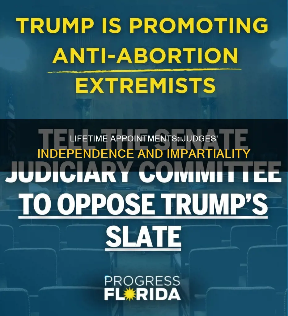 why federal judges are granted lifetime appointments in the constitution