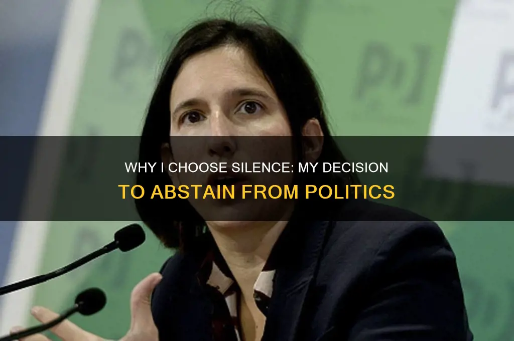 why i abstain from politics