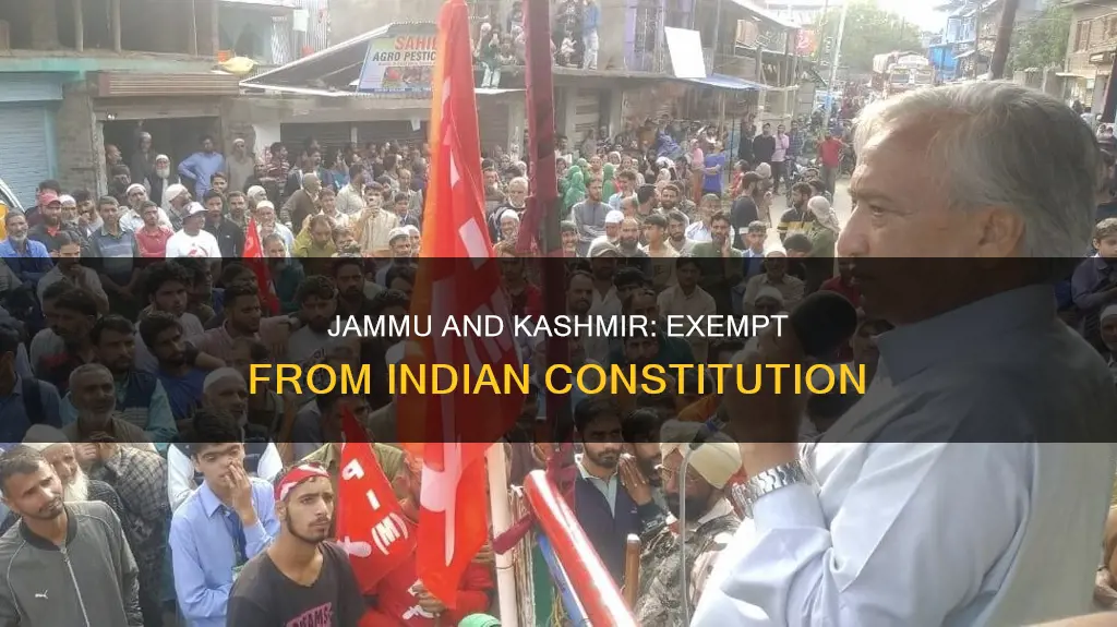 why indian constitution is not applicable in jammu and kashmir