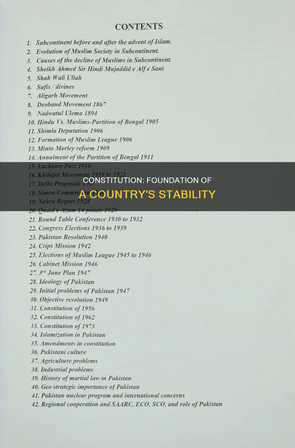 why is a constitution necessary for a country pakistan