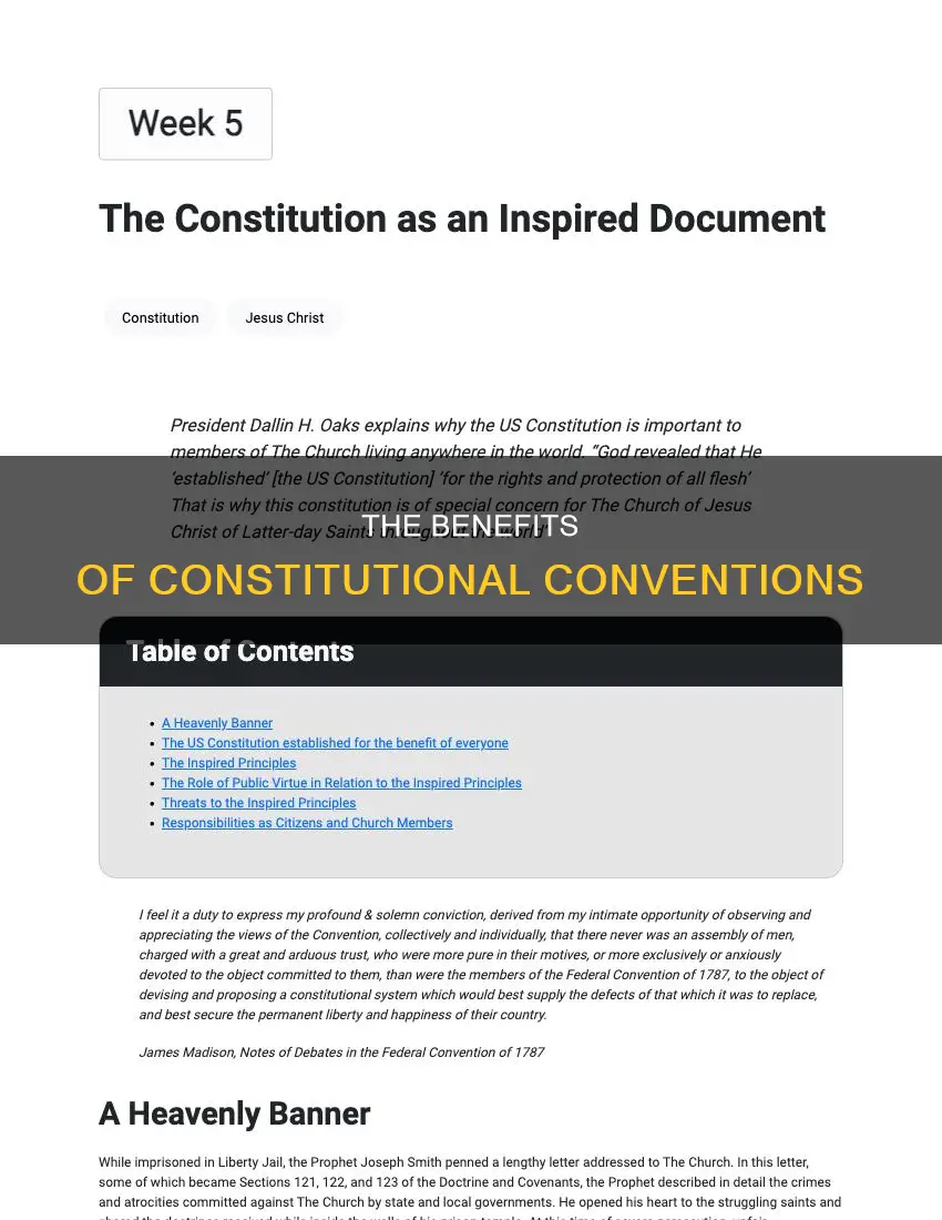 why is a constitutional covention a good thing
