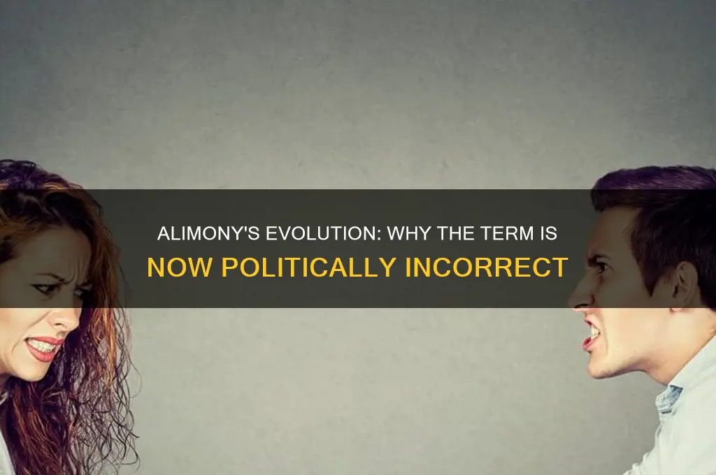 why is alimony politically incorrect