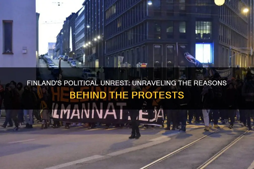 why is finland protesting politically