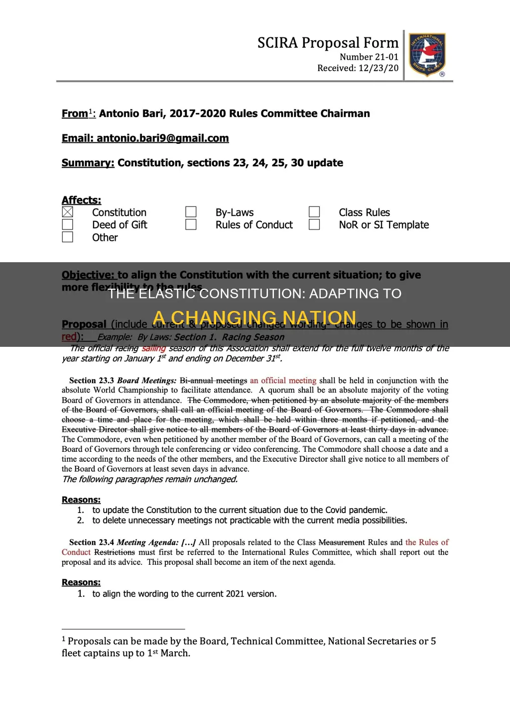 why is it important that the constitution is elastic