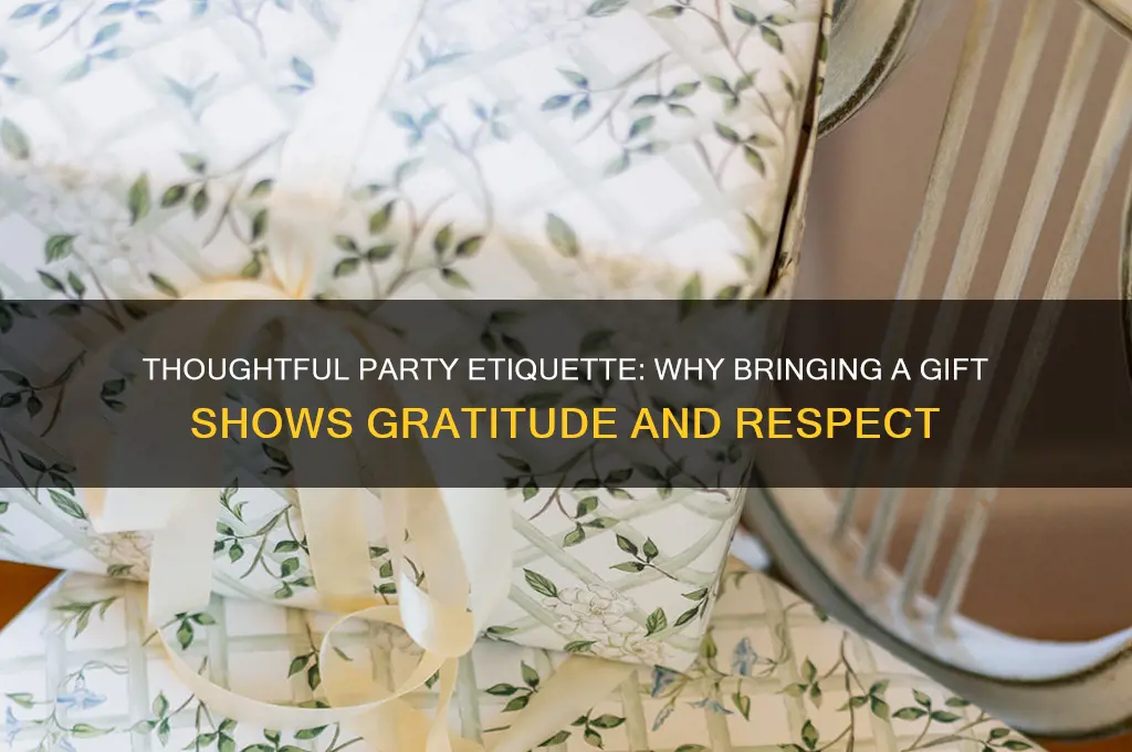 why is it polite to bring something to a party