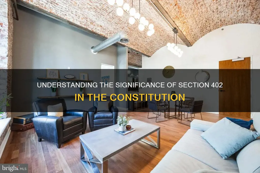 why is section 402 of the constitution important