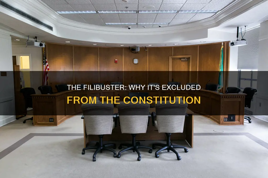 why is the filibuster not in the constitution