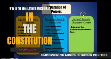 The Legislative Branch: Constitution's First Priority