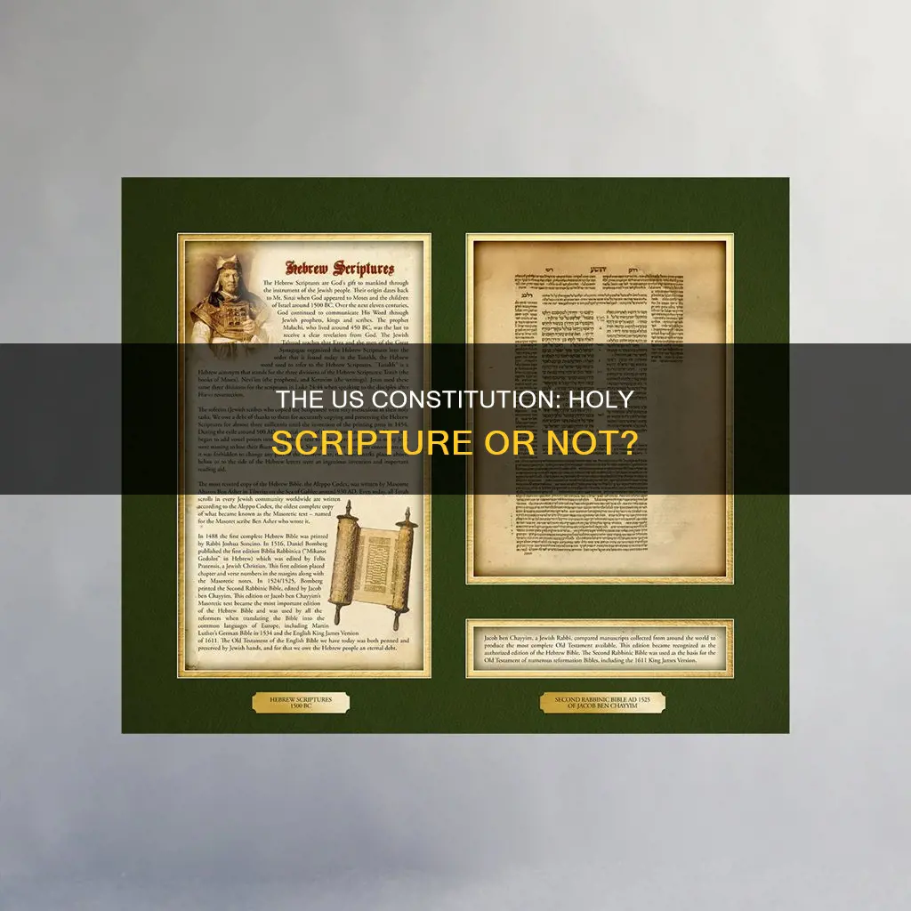 why is the us constitution treated like holy scripture