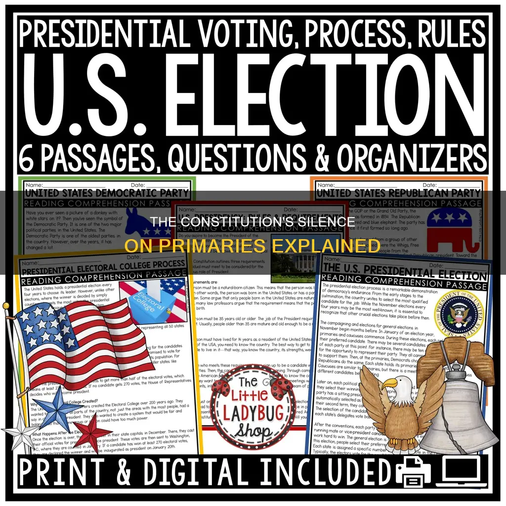 why is there no mention of primaries in the constitution