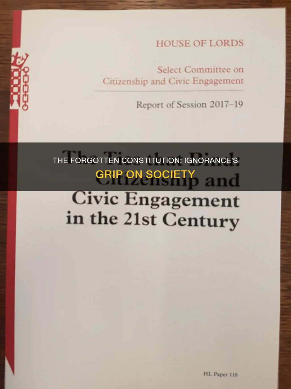 why is there such widespread ignoration about constitution