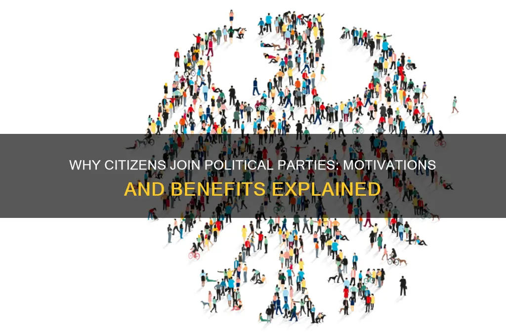 why might citizens choose to join a political party