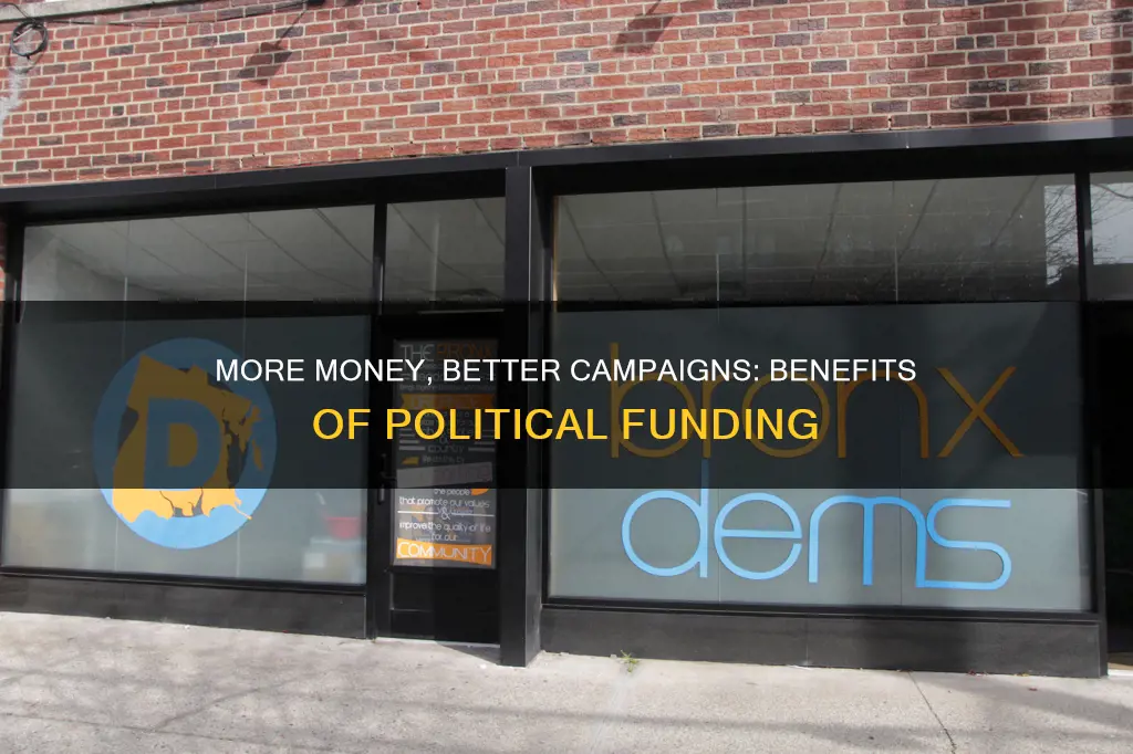 why more money in political campaigns is good