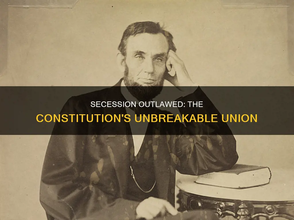 why part of the constitution made secession illegal