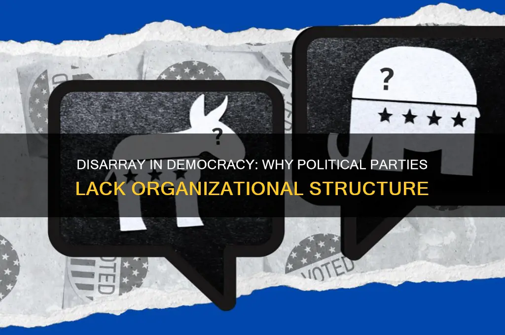 why political parties are not well organized