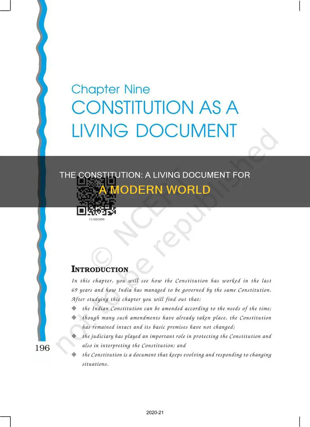 why should the constitution be taken as a living document