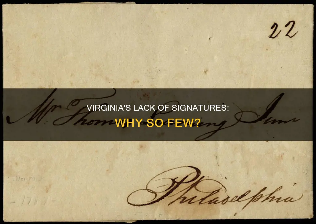 why so few signatures from virginia on the constitution