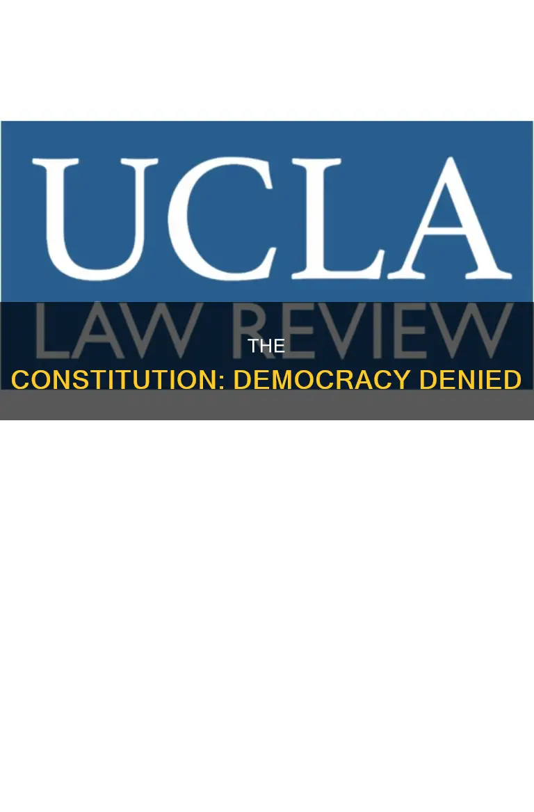 why the original constitution was not a democratic document