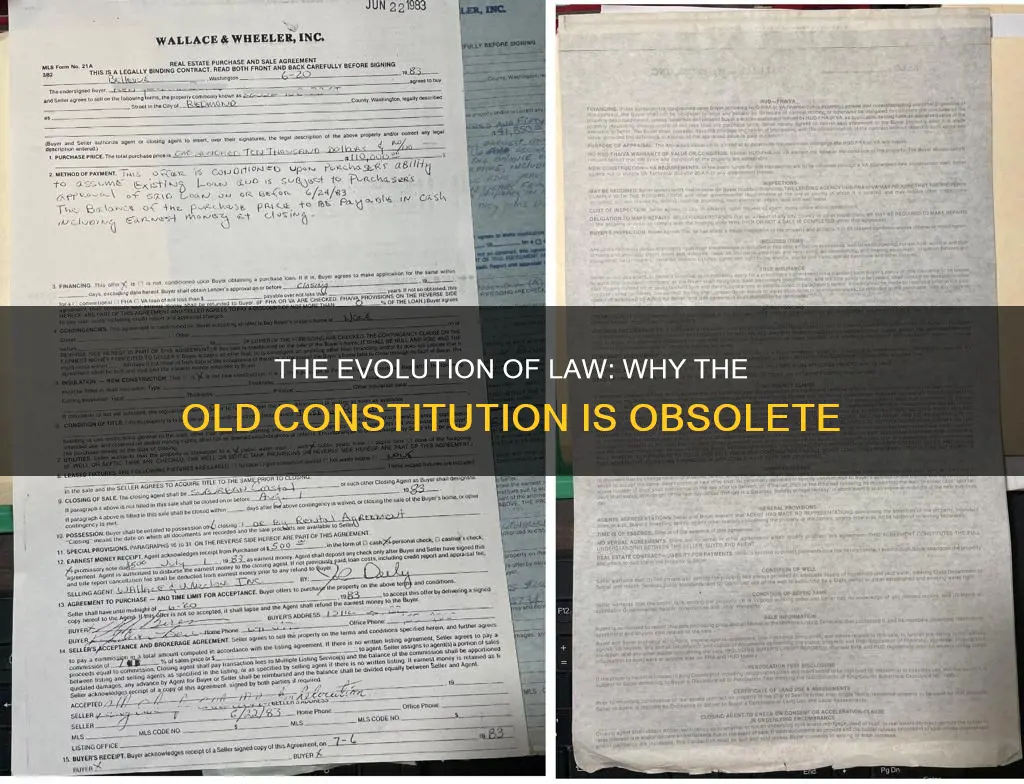 why the s constitution is no longer in use