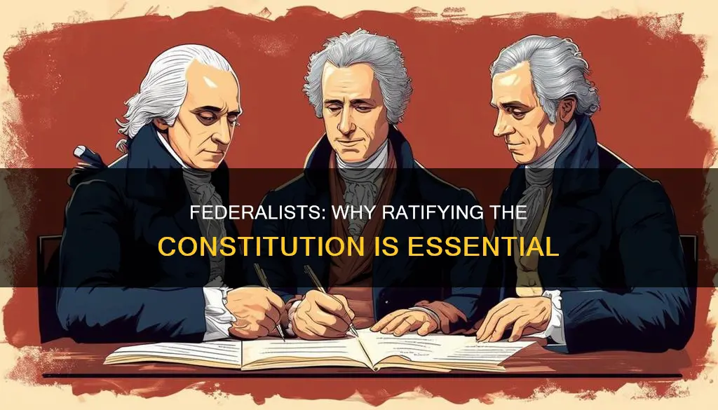 why to support the federalist in ratifying constitution