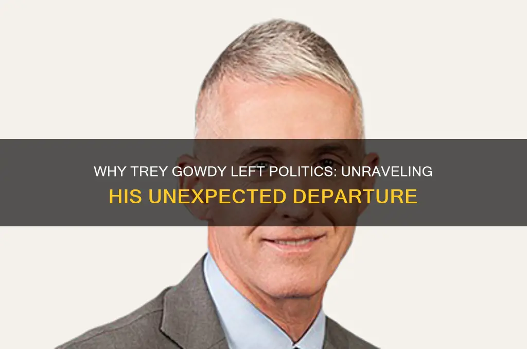 why trey gowdy left politics