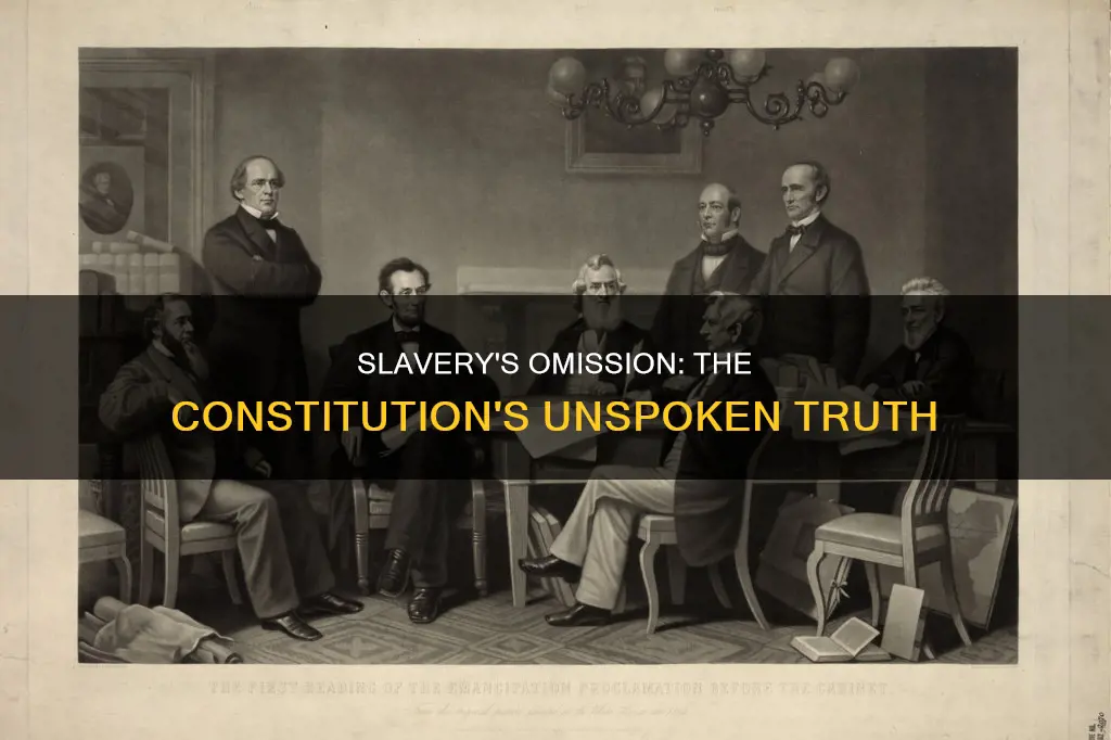why was slavery not addressed in the constitution