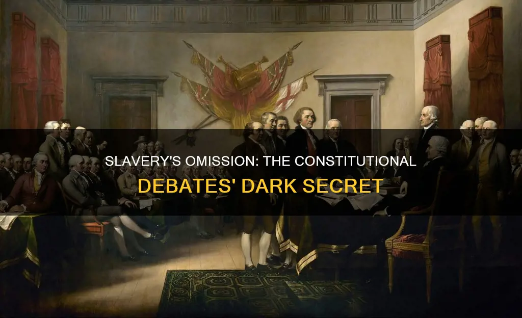 why was slavery omitted during the constitutional debates