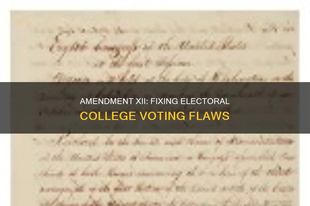 why was the 12th amendment added to the constitution