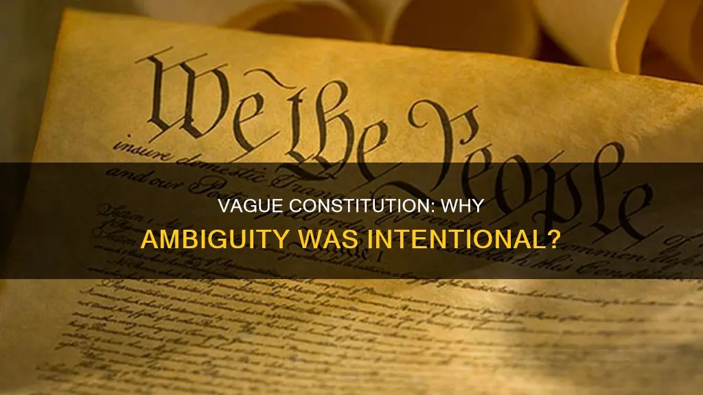 why was the constitution written so vague