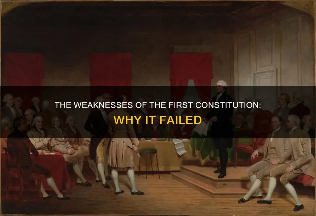 why was the first constitution considered weak